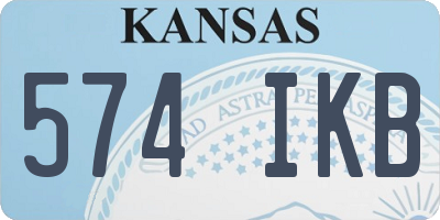 KS license plate 574IKB
