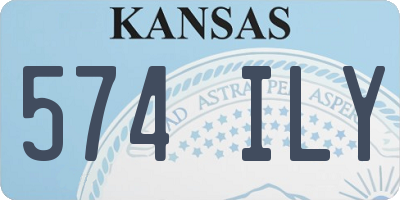 KS license plate 574ILY