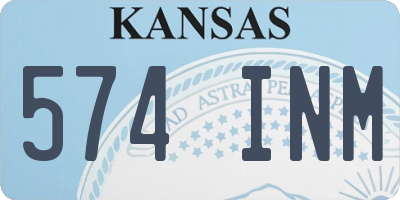 KS license plate 574INM