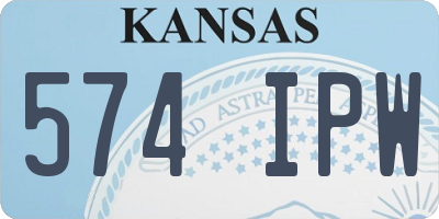 KS license plate 574IPW