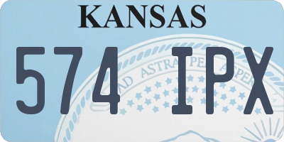 KS license plate 574IPX