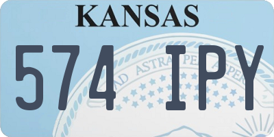 KS license plate 574IPY