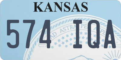 KS license plate 574IQA