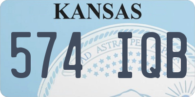 KS license plate 574IQB