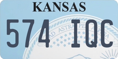 KS license plate 574IQC