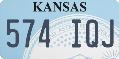 KS license plate 574IQJ