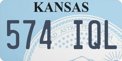 KS license plate 574IQL