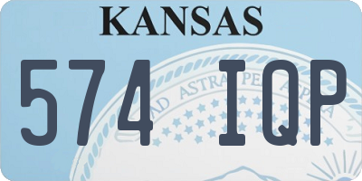 KS license plate 574IQP