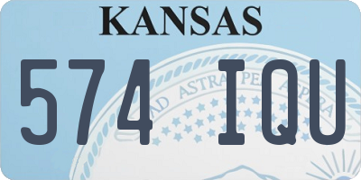 KS license plate 574IQU