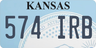 KS license plate 574IRB