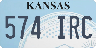 KS license plate 574IRC