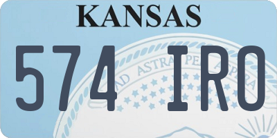 KS license plate 574IRO