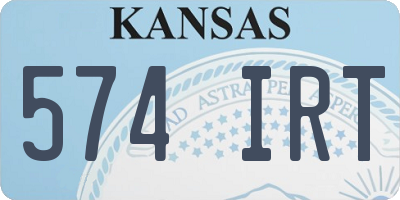 KS license plate 574IRT