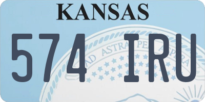 KS license plate 574IRU