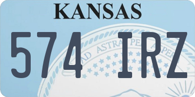 KS license plate 574IRZ