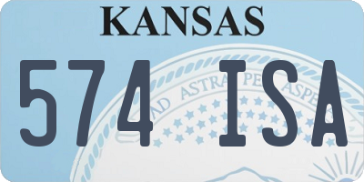 KS license plate 574ISA