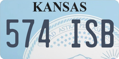 KS license plate 574ISB
