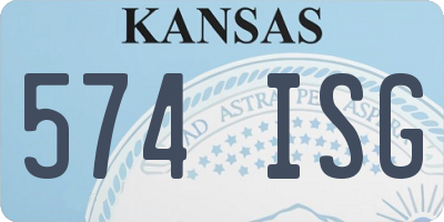 KS license plate 574ISG