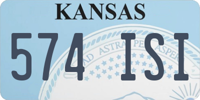 KS license plate 574ISI