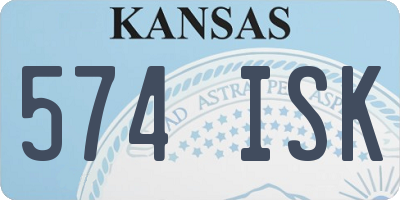 KS license plate 574ISK