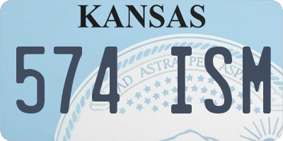 KS license plate 574ISM