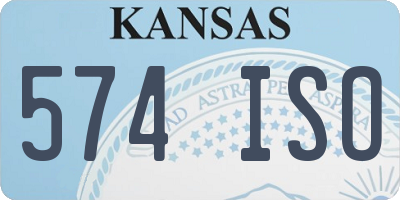 KS license plate 574ISO
