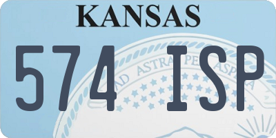 KS license plate 574ISP