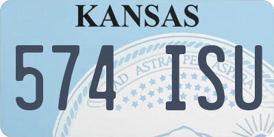 KS license plate 574ISU