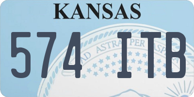 KS license plate 574ITB