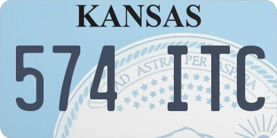 KS license plate 574ITC