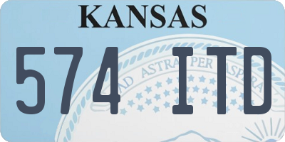 KS license plate 574ITD