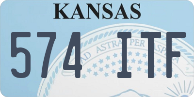 KS license plate 574ITF