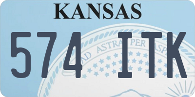 KS license plate 574ITK