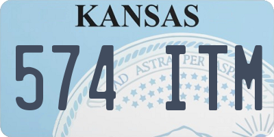 KS license plate 574ITM