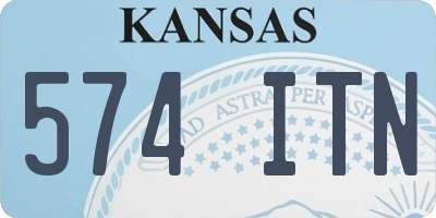 KS license plate 574ITN