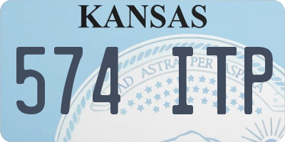 KS license plate 574ITP