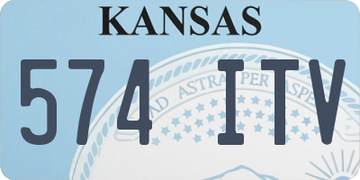 KS license plate 574ITV