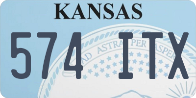 KS license plate 574ITX