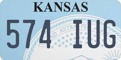 KS license plate 574IUG