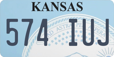 KS license plate 574IUJ