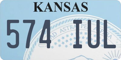 KS license plate 574IUL