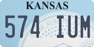 KS license plate 574IUM