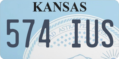 KS license plate 574IUS