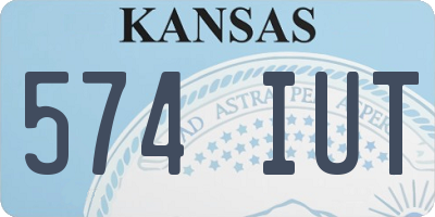 KS license plate 574IUT