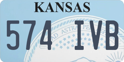 KS license plate 574IVB