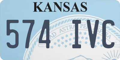 KS license plate 574IVC