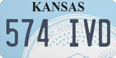 KS license plate 574IVD