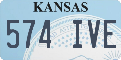 KS license plate 574IVE