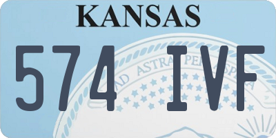 KS license plate 574IVF