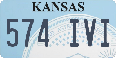 KS license plate 574IVI